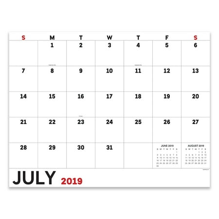 July 2019 June 2020 Utility Large Desk Pad Monthly Calendar