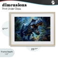 thumbnail image 4 of Stupell Industries Contemporary Blue Toned Dinosaur Roar Birch Framed Print Under Glass, 23 x 17, by Creative Studio, 4 of 8