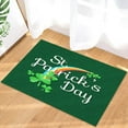thumbnail image 6 of Door Mat 30 x 18 Inch Welcome Mat Front Floor Mats, Non Slip Indoor Carpet/Absorbent Outdoor Shoes Scraper, St. Patrick''s Day Rainbow and Shamrock Low-Profile Rugs Doormats for Entryway, 6 of 6