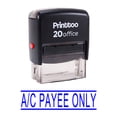 thumbnail image 2 of Printtoo A/C PAYEE ONLY Self Inking Rubber Stamp Office Stationary Custom Stamp - Blue, 2 of 2