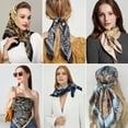 thumbnail image 6 of AEDAMURRA 5 Pcs Womens Head Scarves, Hair Scarf Bandanas for Women with Square Satin and Exquisite Pattern, 6 of 7