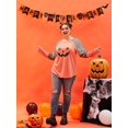 thumbnail image 2 of TIYOMI Plus Size Tops For Women Halloween Long Sleeve Crewneck Raglan T-shirts Pumpkin Face Tunics Stripe Leopard Orange Pullover Fall Winter Casual Tee XL 14W 16W, 2 of 7