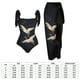 thumbnail image 4 of Traje De Baño Damas Traje De Baño Damas 2 Piezas De Traje De Baño De Playa Para Mujer Con Cordones Y Vestido Para Deportes Acuáticos (Xxl Negro), 4 of 8