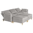 thumbnail image 4 of Sala Modular Makora Morelli Memory Foam Gris Claro Chenille De 5 Módulos, 4 of 10
