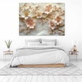 thumbnail image 3 of Mudket Pink White Cherry Blossom with Gold Branches Canvas Wall Art, Framed Floral Print, Ready to Hang Wall Decor for Bedroom Living Room, Luxury Artwork - 12"L x 8"W, 3 of 10