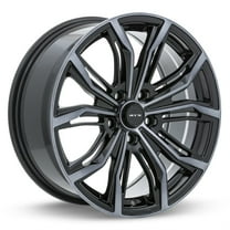 16x7 RTX Black Widow Black Machined Grey Wheel 5x4.5 (40mm)