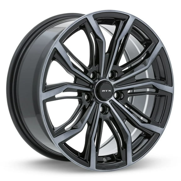 16x7 RTX Black Widow Black Machined Grey Wheel 5x4.5 (40mm)