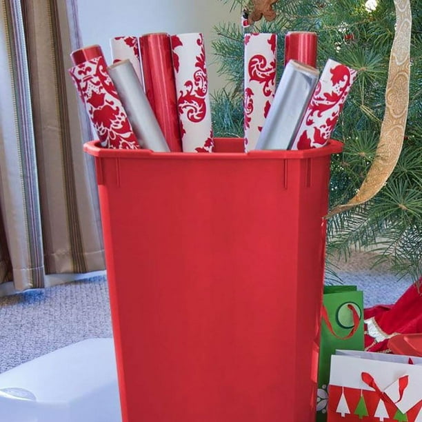 Sterilite 30 Inch Christmas Holiday Gift Wrapping Paper Storage Box (6