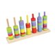 thumbnail image 1 of Juguete de madera para clasificar colores y apilar, juego de conteo, ideal como regalo de cumpleaños para niños y niñas. 5 colores, 1 of 9