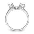 thumbnail image 2 of Solid 14K White Gold Engagement Diamond Wrap Wedding Ring Band Guard Enhancer Size 7 (.5 cttw.), 2 of 8