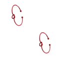 thumbnail image 1 of Sonducket Brazalete para el brazo, accesorio de ropa, joyería, adorno para el cuerpo, adorno para la mano, para brazos con forma simple Nudo, Rojo 2piezas, 1 of 6