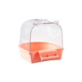 View of HOARBOEG Hanging Bird Bath Box for Parrots, Cage Mounted Bathing Tub ...