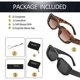 thumbnail image 3 of 2-Pack Square Women's Glasses with UV 400 Protection and Vintage (Tea Slice with Leopard Frame + Black Bow Black), 3 of 3