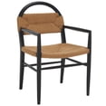 thumbnail image 5 of SAFAVIEH Farley Classic Jute Rope Solid Dining Armchair, Black/Natural, 5 of 13