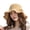 Yellow, variant on huanledash Hollow Out Breathable Faux Pearl Flower Decor Sun Hat Women Big Wave Brim Floppy Bucket Hat Fashion Accessories