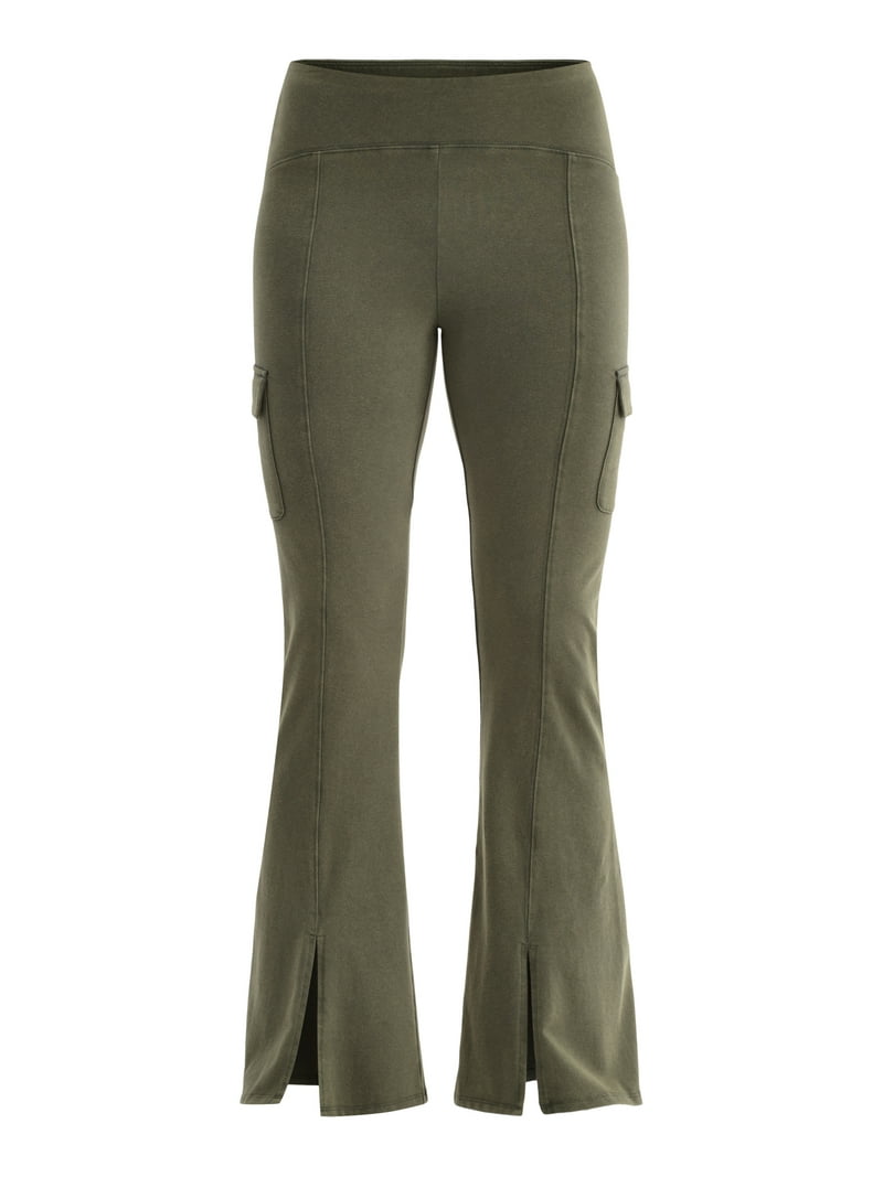 No Boundaries Mineral Wash Flare Cargo Pants - Walmart.com