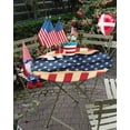 thumbnail image 5 of 4th of July Patriotic Star Stripe Fitted Round Tablecloths Elastic Edged Table Covers 45"-54",Retro USA Flag Memorial Day Waterproof Dining Room Table Cloth for Kitchen Holiday Party Tables Decor, 5 of 6
