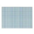 thumbnail image 1 of Seafoam Cutting Board, Plaid Quilt Pattern with Squares and Lines Abstract Traditional Arrangement, Decorative Tempered Glass Cutting and Serving Board, Small Size, Pale Blue White, by Ambesonne, 1 of 1