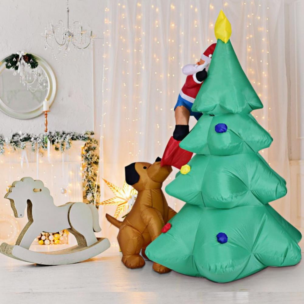 Outdoor Christmas Inflatables Giant with LED Lights Yard Inside