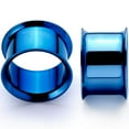 thumbnail image 2 of Body Candy 2Pc Blue Anodized Steel 14mm Double Flare Flesh Tunnel Plug Ear Plug Gauges Set of 2 9/16", 2 of 3