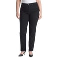 thumbnail image 1 of Jeans Gloria Vanderbilt Amanda de talle alto y corte entallado en negro 8S, 1 of 4