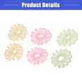 thumbnail image 5 of Vocoste 6 Pcs Coil Hair Tie Hair Accessories for Women Pink Green Champagne, 5 of 7
