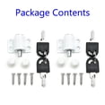 thumbnail image 3 of Lefu 2Pcs Sliding Patio Door Catches Set Casement Bolt Security Lock With 2 Keys, 3 of 9