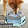 thumbnail image 4 of Dog Water Bowl, Dog Bowl No Spill Dog Food Water Bowl Slow Water Feeder, Spill Proof Pet Water Dispenser Vehicle Carried Travel Water Bowl for Small Medium Dogs and Cats, 25oz/750ML, Blue, 4 of 8