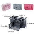 thumbnail image 3 of serony Metal High-capacity And Home Pen Holder Storage Box Desk Penholder And With Metal Holder For Classroom Storage Pen roseo, 3 of 9
