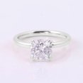 thumbnail image 3 of solitaire jewels 2CT Cushion Moissanit Solitaire Engagement Ring For Women, 18K White Gold, 3 of 7