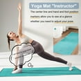 thumbnail image 3 of Toalla de Tapete de Yoga YR con Líneas de Alineación, 72''x24'' Toallas de Yoga Calientes Antideslizantes para Entrenamiento de Gimnasio de Pilates, Verde Azulado, 3 of 8
