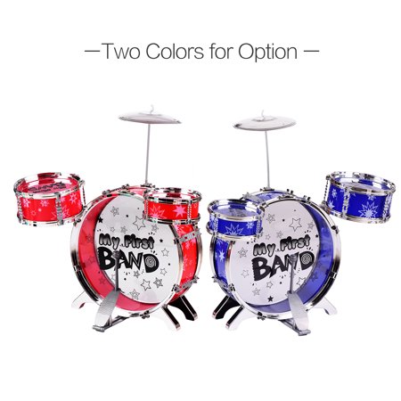 Enfants Enfants Debutants Jazz Drums Set 3 Pieces Batterie Avec Baguettes Cymbale Tabouret Reglable Batteur Unique Instrument De Musique Jouet Playset Pour Enfants Cadeaux D Anniversaire De Noel R Walmart Canada