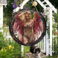thumbnail image 4 of Ganfancp Ángel Trampero Acrílico Ángel Temático Decoración de Pared Jardín Decoración Del Hogar Redondo Cuadro Colgante Ofertas Flash Liquidación 1X Colgante, 4 of 6