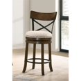 thumbnail image 5 of Furniture of America Shae Wood Swivel 24" Barstool in Live Edge Oak (Set of 2), 5 of 7