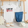 thumbnail image 3 of Love Cousin Cute Relative Family Baby Romper Boys or Girls Infant Baby Brisco Brands NB, 3 of 6
