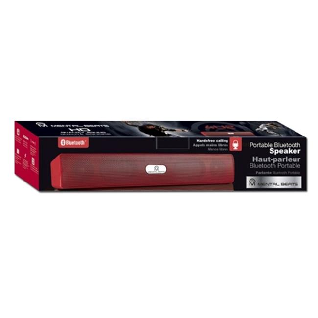 Mental Beats 599 Mental Beats Portable Bluetooth Speaker, Red Walmart