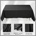 thumbnail image 6 of Lann's Linens 20 Pack 60 x 126 Inch Rectangular Tablecloth, Washable Polyester Fabric Table Cloth for Dining Tables, Restaurants, Weddings - Black, 6 of 8