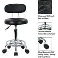 thumbnail image 6 of High Back Rolling Stool Salon Chair with Smooth-Rolling Wheels 360-degree Swivel Seat Heavy Duty Hydraulic Height Adjustable High Barber Cutting Stools Black, 6 of 7
