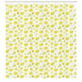 thumbnail image 3 of Hipster Shower Curtain, Yellow Big Spots and Little Dots Forming Round Shapes Pointillism Memphis, Fabric Bathroom Set with Hooks, 69W X 75L Inches Long, Yellow White Black, by Ambesonne, 3 of 3