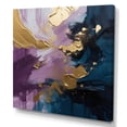 thumbnail image 2 of Designart "Purple And Blue Realities On Canvas IV" Abstract Painting Wall Art Print, 2 of 5