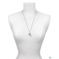 thumbnail image 3 of Delight Jewelry Baby Boy Blue Heart with Baby Feet Silvertone Always My Sister Bar Charm Necklace, 23", 3 of 4