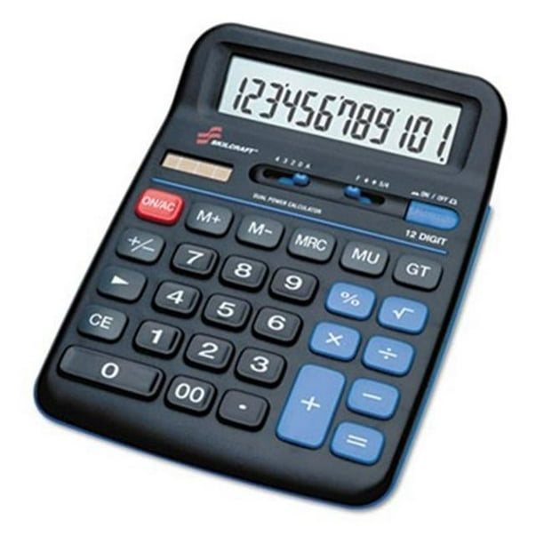 Ability One 4844560 Skilcraft Desktop Calculator with 12 Digital, Black
