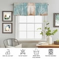 thumbnail image 6 of Kitchen Valances for Window, Ocean Sea Turtle Retro Wooden Light Filtering Rod Pocket Valance Curtain, Nautical Marine Life Wood Plank Short Curtains Window Topper for Bedroom 42x12in, 6 of 9