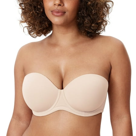 DELIMIRA Women s Underwire Strapless Bra Full Coverage Multiway Bras Plus Size
