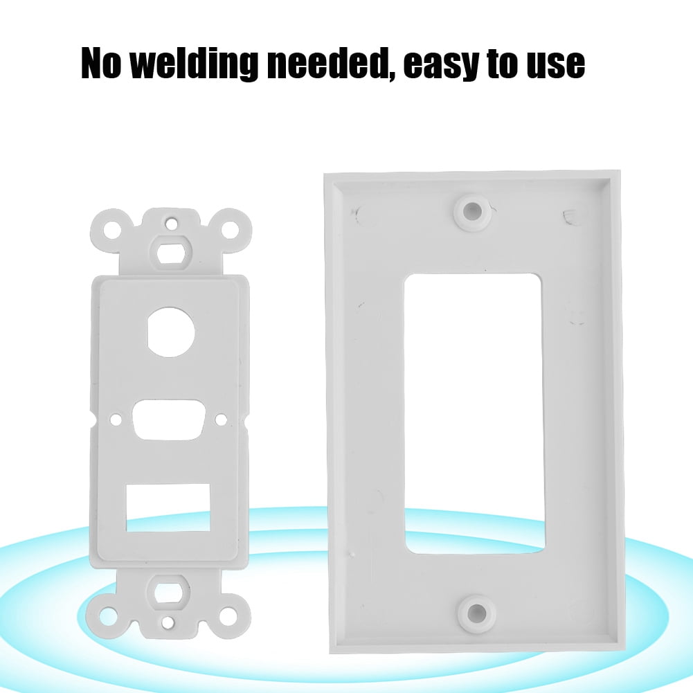 EBTOOLS Multimedia Outlet Panel, Durable Audio Video Wall Plate Outlet