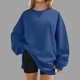 thumbnail image 2 of Ropa para adolescentes,Camiseta de manga larga con forro polar para mujer, jersey extragrande de cuello redondo, top informal suave para mujer, para el hogar y la calle, sopatenor, 2 of 8