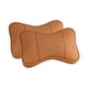 thumbnail image 2 of 2 piezas de almohada para el cuello del coche de cuero PU, accesorios para automóviles, diseño ergonómico y transpirable. Marrón, 2 of 9