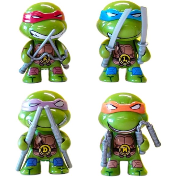 4 Pack Ninja Turtles Toys, 3 Inch Ninja Turtle Toy Action Figures, Ninja Turtles Movie Classic Characters Model, Collection Cake Decoration