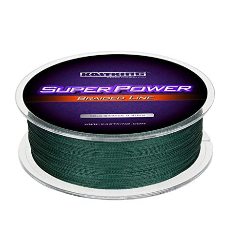 KastKing Superpower Braided Fishing Line,Moss Green,40 LB,547 Yds