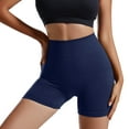 thumbnail image 1 of Aayomet Shorts de Sport Taille Haute pour Femmes, Séchage Rapide, Course, Yoga, Bleu S, 1 of 5